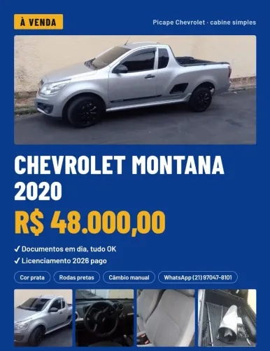 Chevrolet Montana LS 1.4 Econoflex 8V 2P 2020