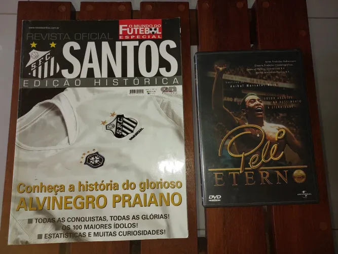DVD Pelé Eterno + Revista Santos - Edição histórica