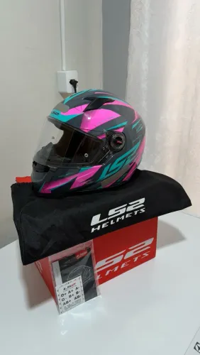 LS2 FF358 DRAZE CINZA E PINK TAM 56