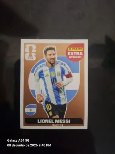 RARA! FIGURINHA EXTRA STICKER BRONZE LIONEL MESSI - PANINI COPA 2026 ITEM DE COLECIONADOR