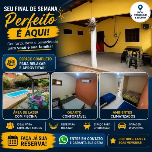 Casa para finais de semana próximo a Guaramiranga.