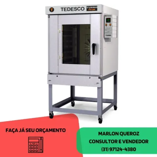 Forno Turbo Elétrico 5 Esteiras Tedesco