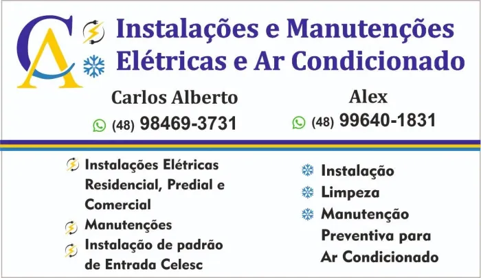 CA Manutenções e Instalaçãoes Elétricas e Ar condicionado