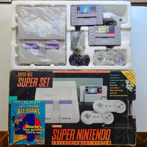 Super Nintendo Playtronic Original na Caixa Edição Especial Super Mario All-Stars