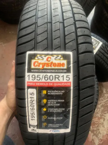 2 pneus 195/60/15 CRYSTONE + montagens grátis