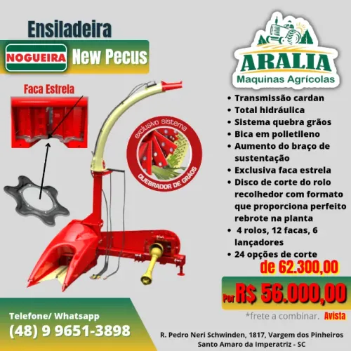 Ensiladeira/ Colhedora de Forragens Nogueira New Pecus