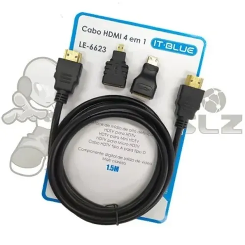 Cabo HDMI 4 em 1, Hdmi x Hdmi, Hdmi x Mini Hdmi - It-Blue em São Luís ma