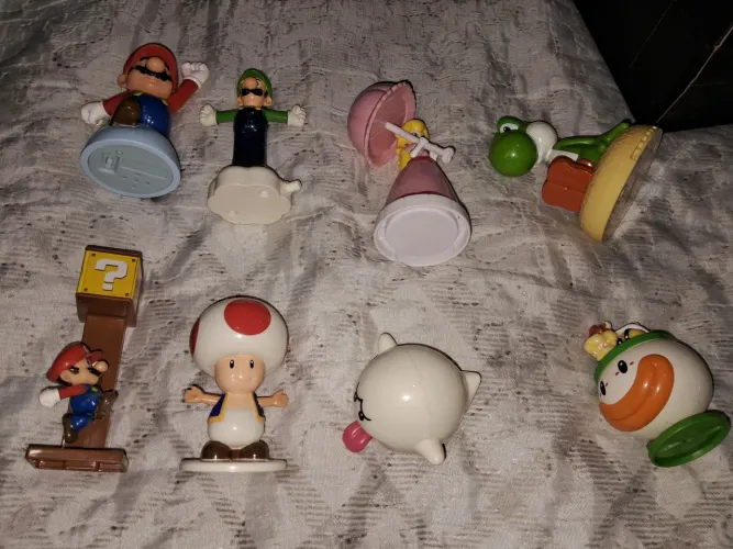 Coleção completa Mc Donalds 2016 Brinquedos Nintendo Super Mario Bros - 8 Peças