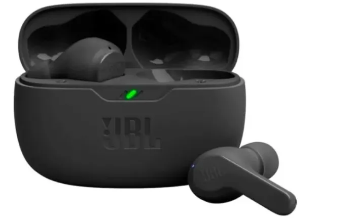 Fones De Ouvido Intra-auriculares Sem Fio Jbl Vibe Beam Pretos Com Luz Led