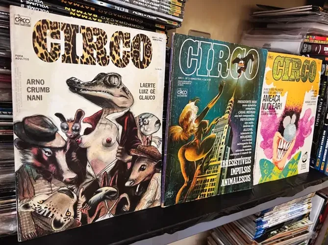 Revistas circo, números 3, 5 e 7 de 1987, revistas raras.