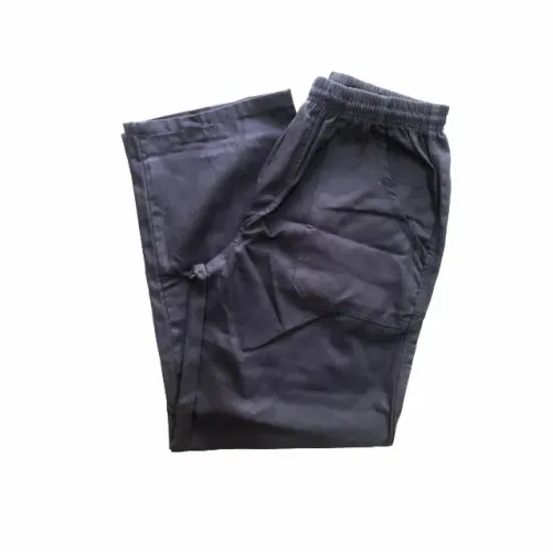 Calça de Brim Azul Escuro c/ elástico e cadarço, 4 bolsos (calça para uso profissional)