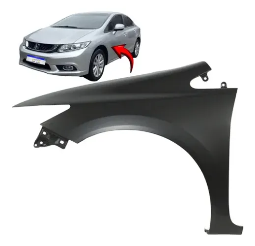 Paralama Civic 2012 2013 2014 2015 2016 Lado Esquerdo Novo
