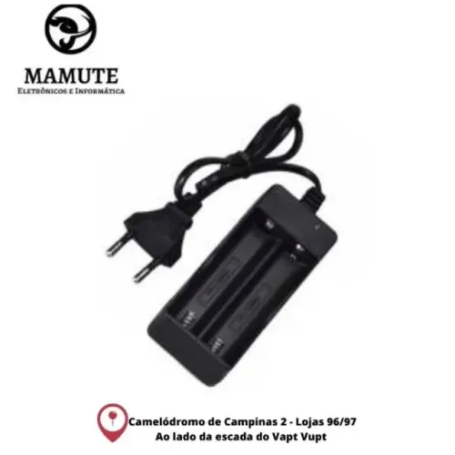 Carregador Duplo P/ Bateria 18650 4,2v Recarregável Lanterna