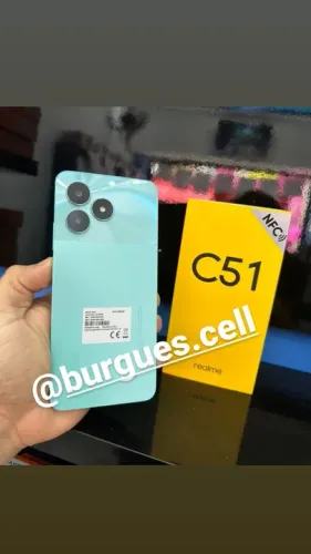 *REALME C51 256GB global* $ 1070 *unidade*<br>(6GB de RAM) <br>Verde ?