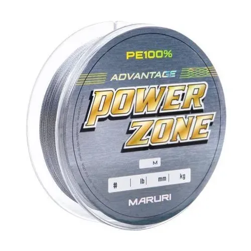 Linha multifilamento Maruri Power Zone 4X. 100 metros. Cinza. Nova 