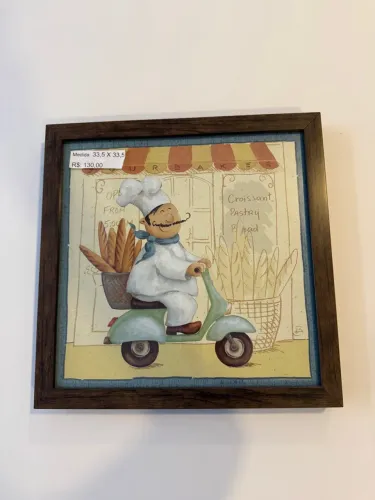 Quadro Decorativo 33,5x33,5