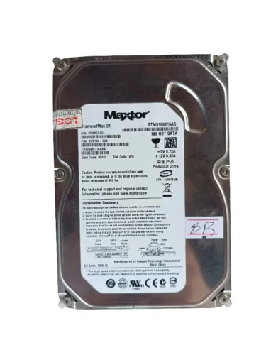 winchester hd maxtor 160gb sata stm 3160215as excelente estado 08b