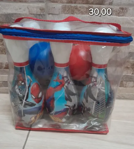 Jogo boliche brinquedo infanti Homem Aranhal