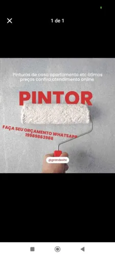 Pintor na diária ou na empreita 