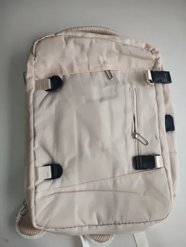 Kit com 2 mochilas -Mochila Bege com Detalhes Modernos