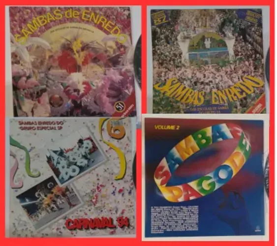 Discos de Vinil de Sambas Enredo e Samba -Sambas Enredo SP e RJ e Samba Colletion