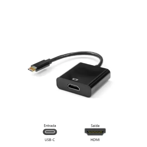 Cabo Adaptador USB-C para HDMI PlusCable ADP-USBCHDMI10BK - WZetta