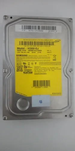 disco rígido Hd Samsung 80 Gb Sata-2 Hd080hj 300 Mb/s