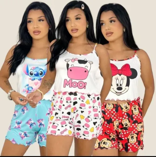 Kit 2 pijamas baby Doll macio e confortável