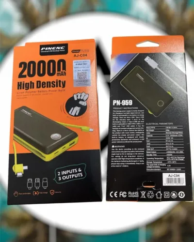Carregador Portatil 20mah Pincnc - Entrega Das 9 até 22hrs