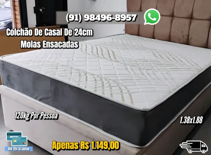 COLCHÃO DE CASAL MOLAS ENSACADAS