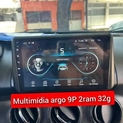 Central Multimídia Argo 9P 2ram 32g carplay YouTube wifi Waze Netflix Universal 
