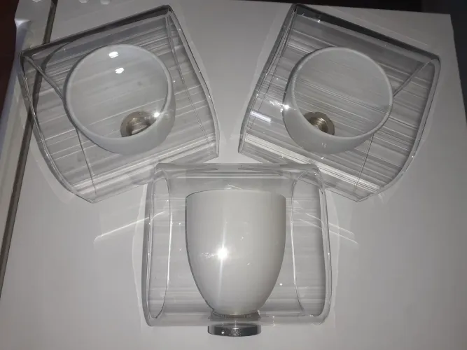 Plafon de teto com cúpula em vidro duplo - Luminária moderna kit 2 unidades