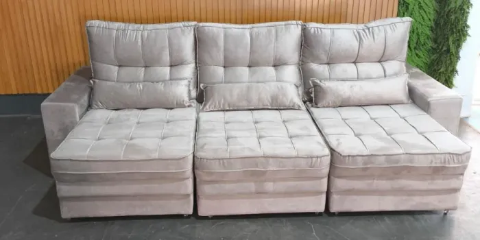 Sofá Retrátil e Reclinável 2,90m -DIVIDIMOS EM ATE 10 X SEM JUROS