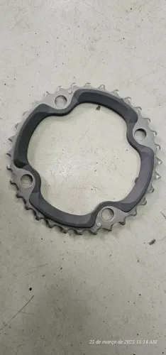 Coroa de bicicleta Shimano XTR BCD 104 TITÂNIO 32 dentes