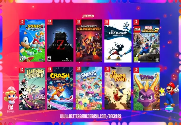 Lego 1 Pokemon: Mickey Nintendo Grounded Spyro Crash Minecraf Zelda Cuphead Smurfs Sonic +