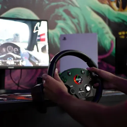 Volante Gamer Com Pedal e Câmbio - Playstation, Xbox e PC