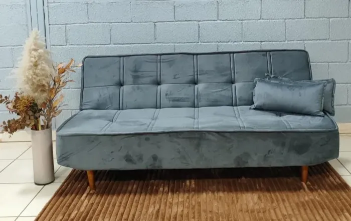 SOFÁ CAMA PRONTA ENTREGA ESPUMA D33 VELUDO 