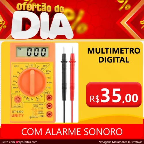 MULTIMETRO DIGITAL COM ALARME SONORO
