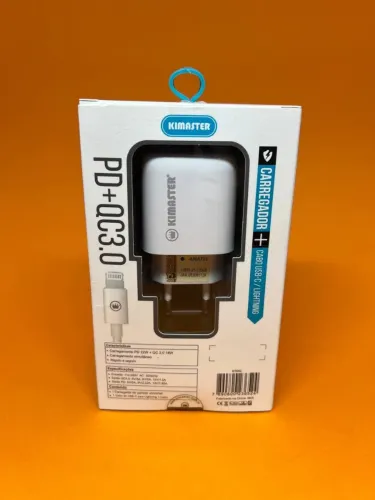 Carregador Turbo Cabo USB-C/Lightning Kimaster