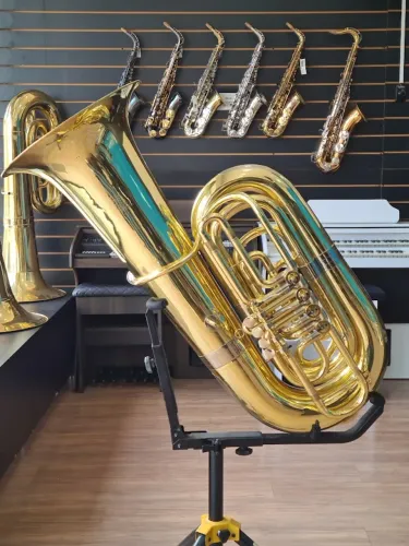 TUBA LIGNATONE 6/4 EM SI BEMOL COM 4 ROTORES (SEMINOVO) #1263