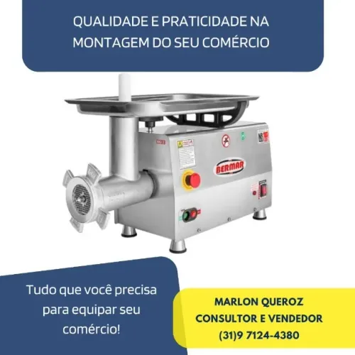 Moedor de Carne Boca 22 Bermar BM 20 NR PF - Bivolt