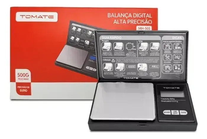 Lacrada Mini Balança Digital De Alta Precisão 0,01g Até 500g - Tomate