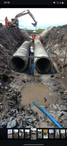 Tubos de concreto para construção