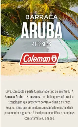 Barraca Aruba Coleman 4 Pessoas