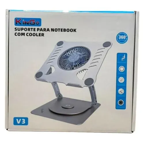 SUPORTE PARA NOTEBOOK COM COOLER KINGO V3