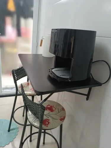 Mesa de parede dobrável preta