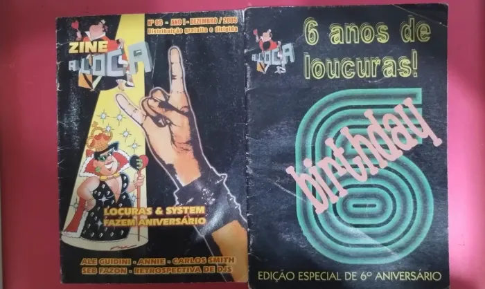 Dois exemplares raros de A Lôca Zine (Edição de Aniversário)