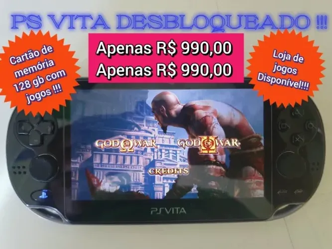 PS VITA DESBLOQUEADO COM CAIXA