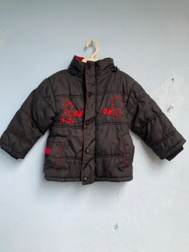 Jaqueta Puffer Infantil Preta, Tam 4