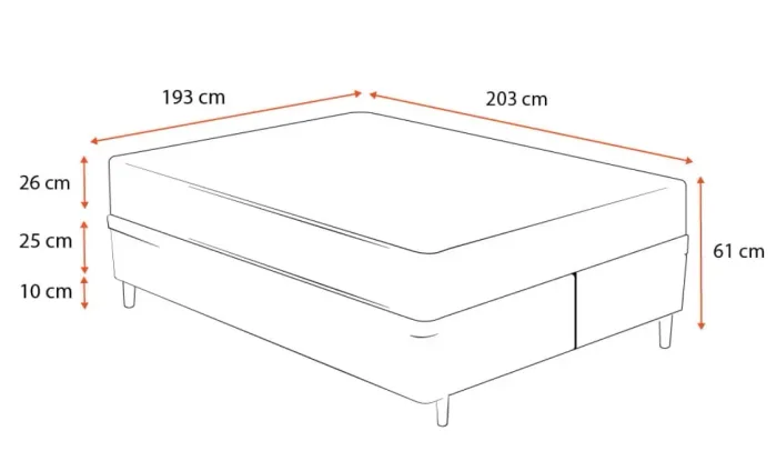 Camas queen e king size com box
